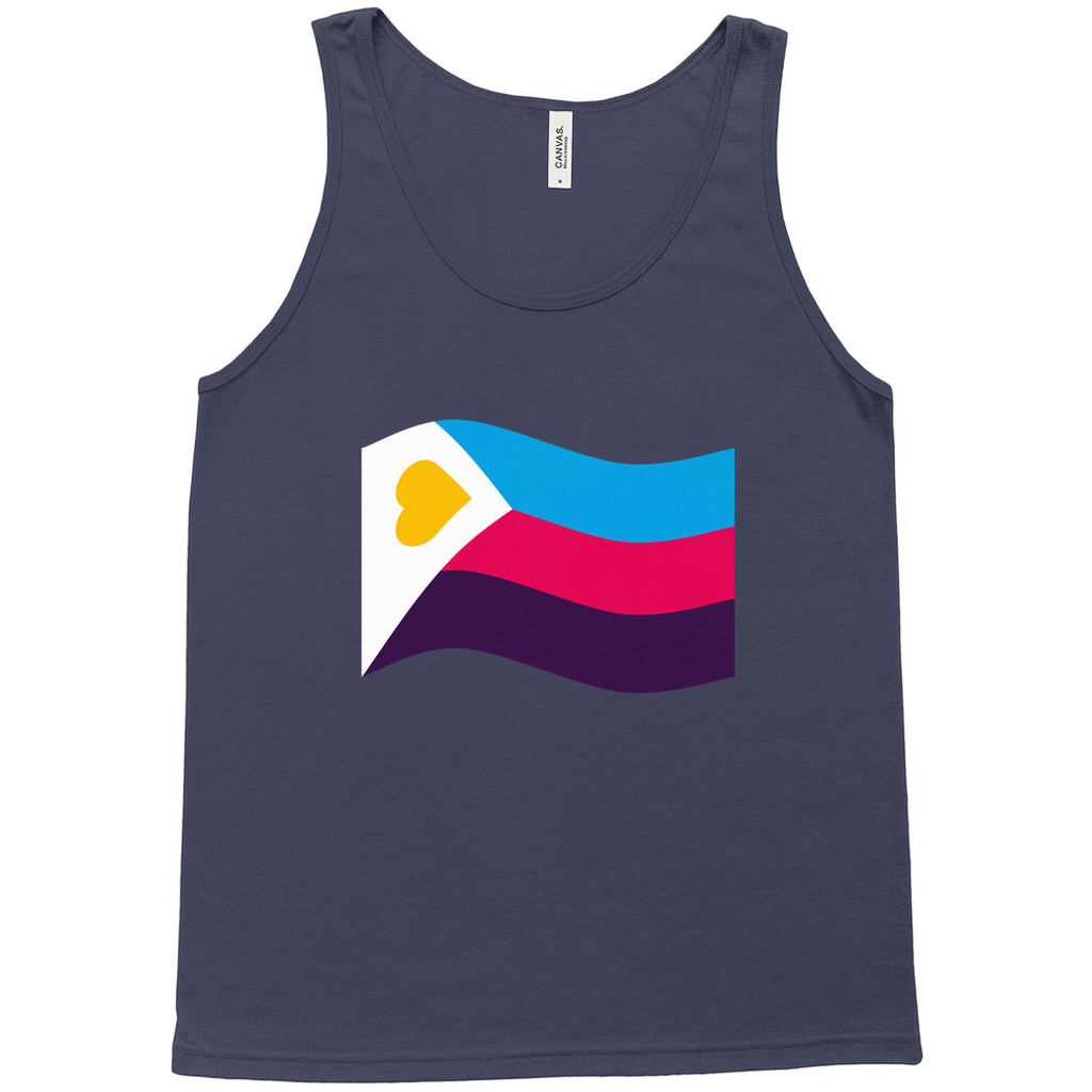 Polyamory Pride Flag Relaxed Fit Tank Tops | Choose Your Flag | Bella + Canvas