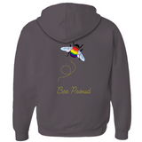 Sweats à capuche zippés Bumblebee Pride Pun - DESIGN ARRIÈRE | Choisissez votre drapeau et votre jeu de mots | Sweat à capuche bourdon | LGBTQIA