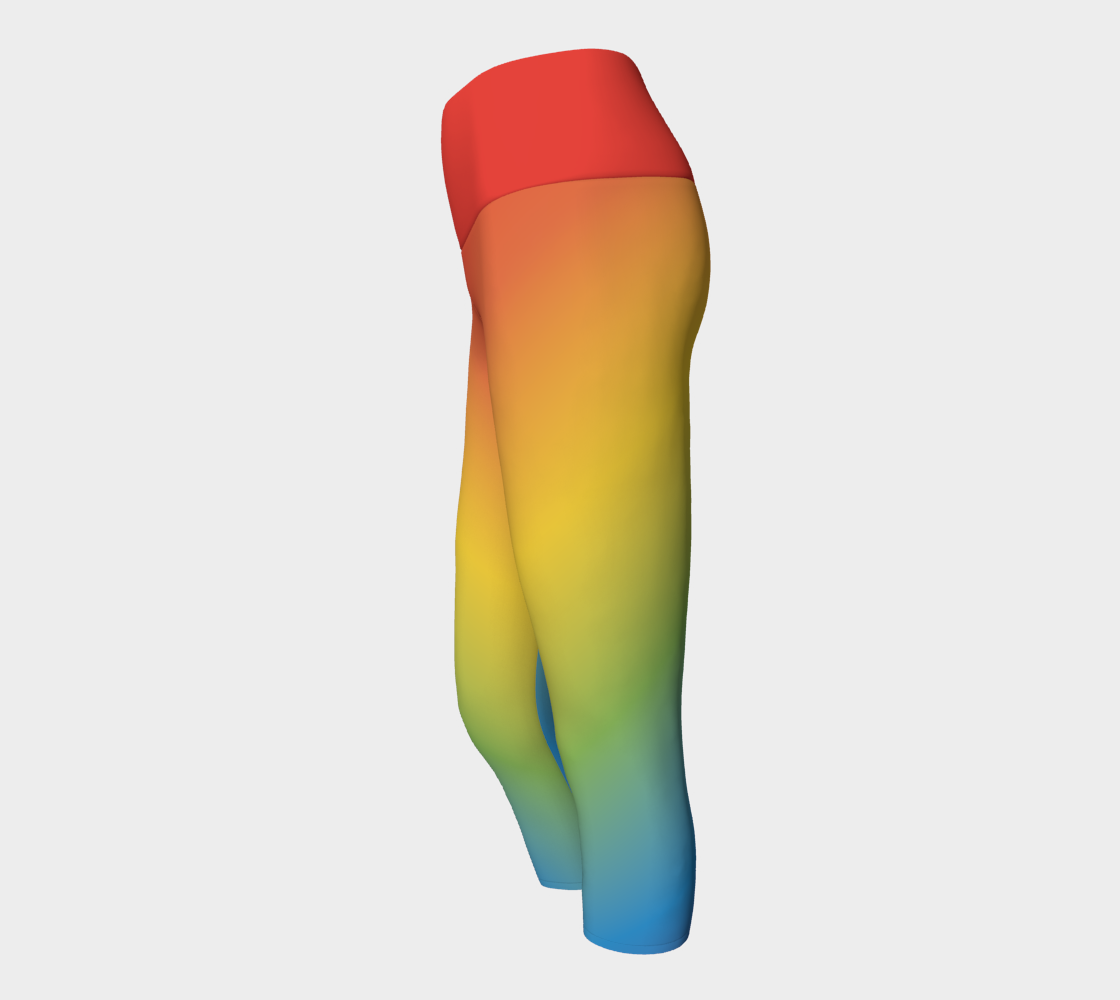 Muted Rainbow Gradient Yoga Capris