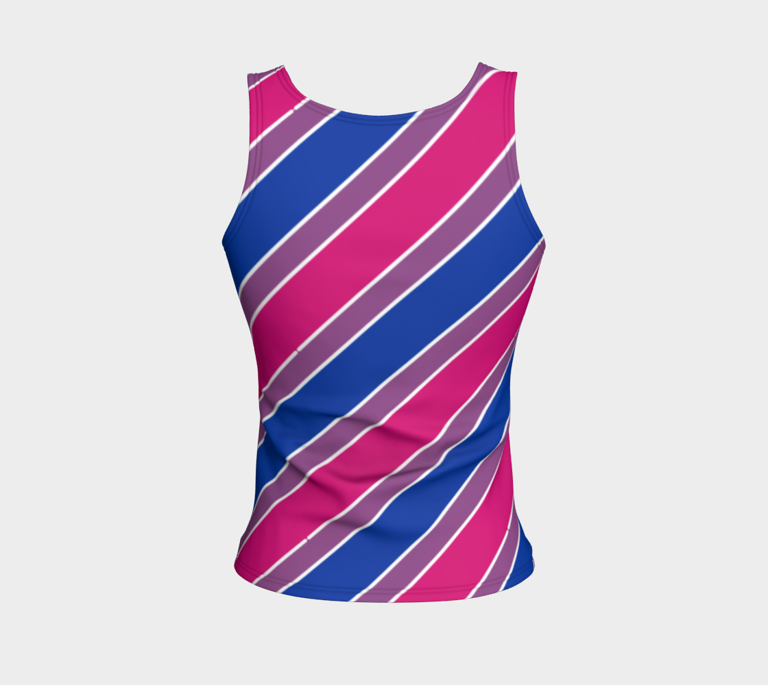 Bisexual Candycane Striped Fitted Tank (Long)