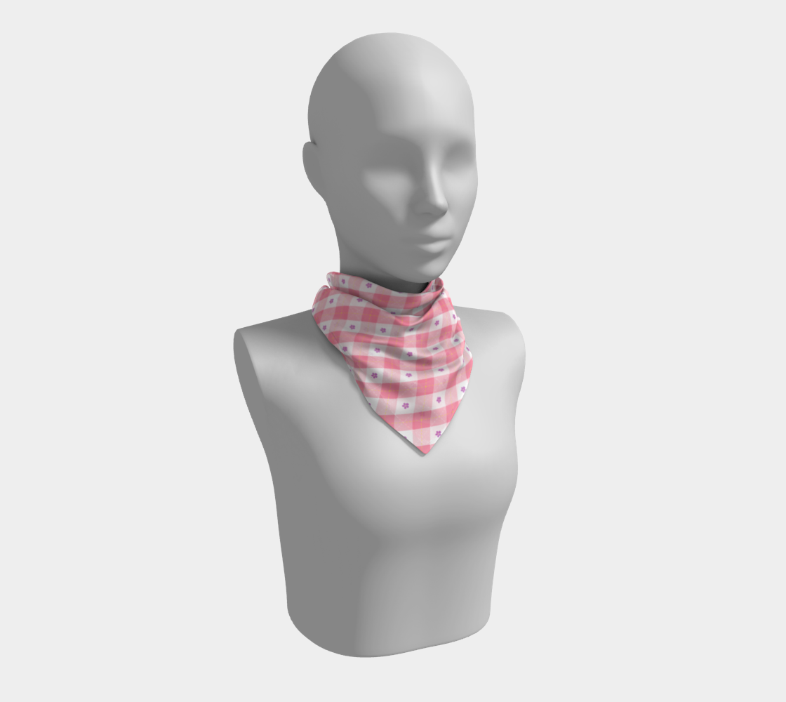 Sapphic Floral Argyle Square Scarf