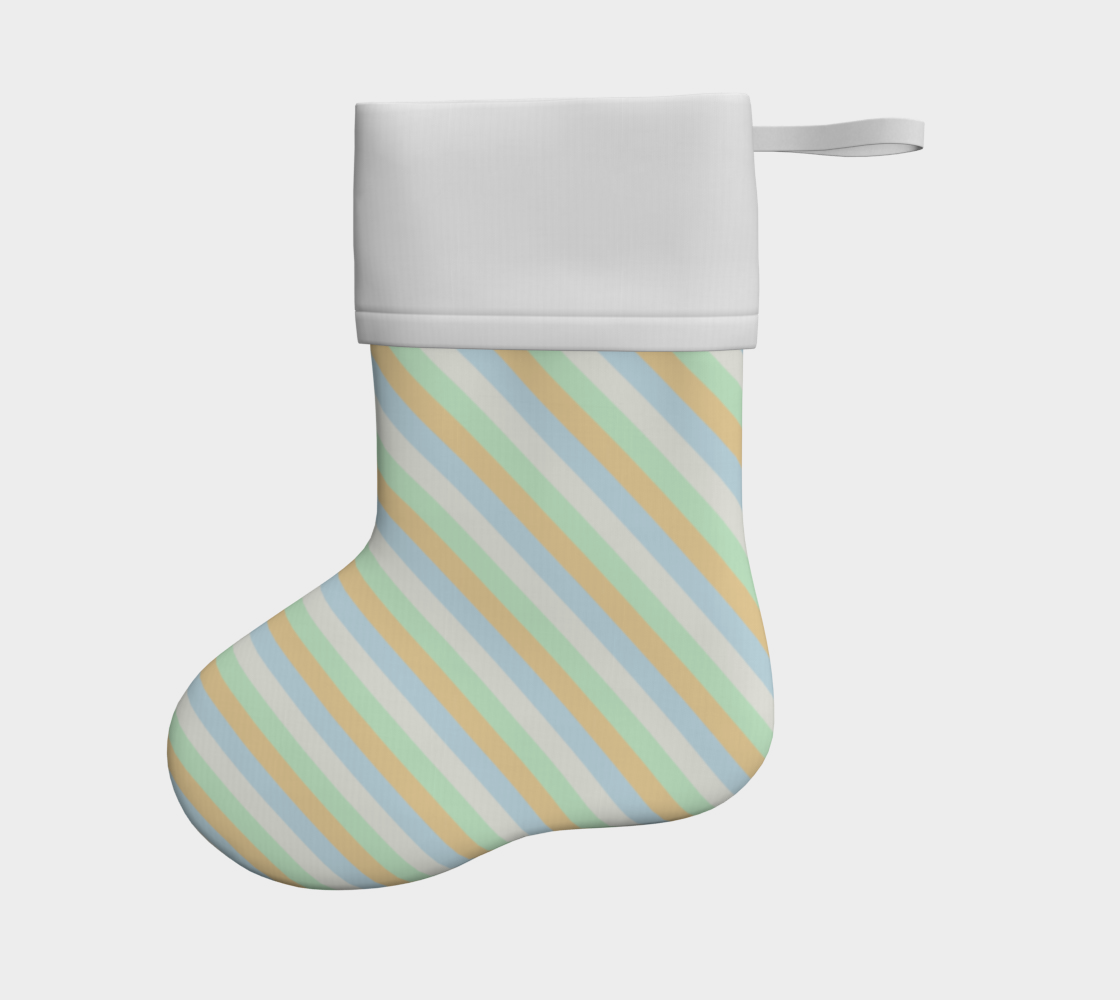 Unlabeled Orientation Striped Holiday Stocking
