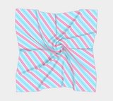 Foulard carré rayé bonbon transmasculin