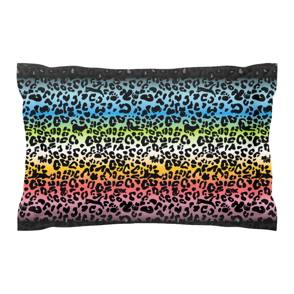 Fundas de almohada con estampado de leopardo y degradado | 3 tamaños | Elige tu combinación de colores