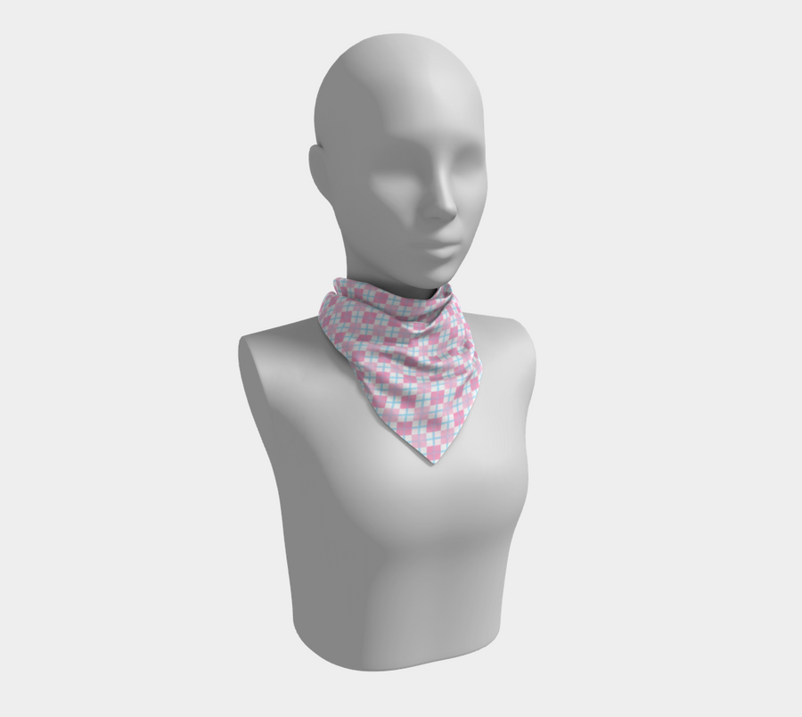 Transfeminine Argyle Square Scarf