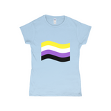 Gender Pride Flag Fitted Tshirt | Choose Your Flag | Gildan