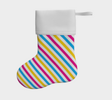 Pansexual Striped Holiday Stocking