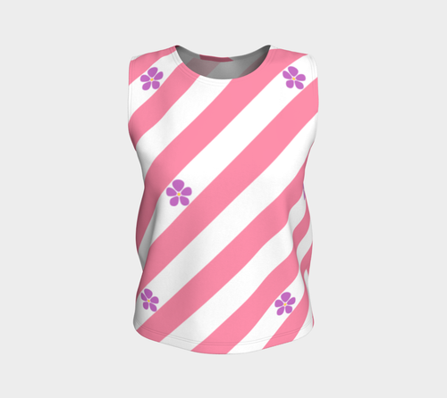 Sapphic Floral Striped Loose Tank