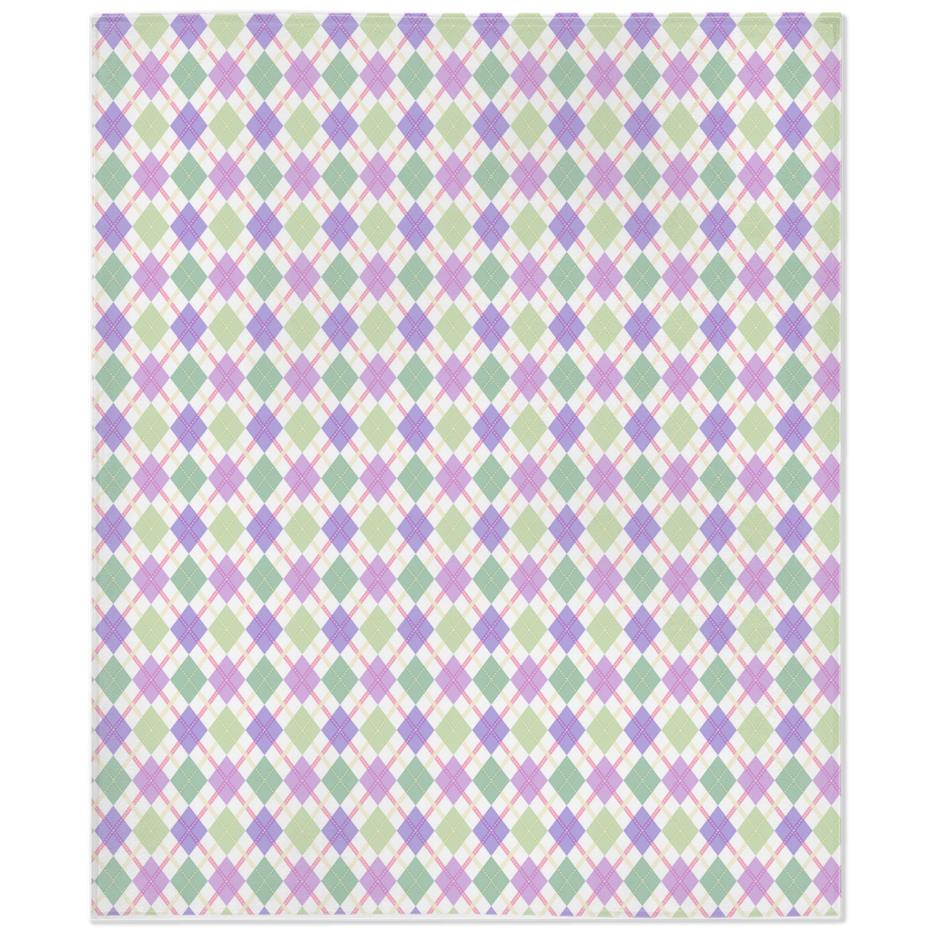 Genderfae Argyle Plaid Pride Minky Blankets
