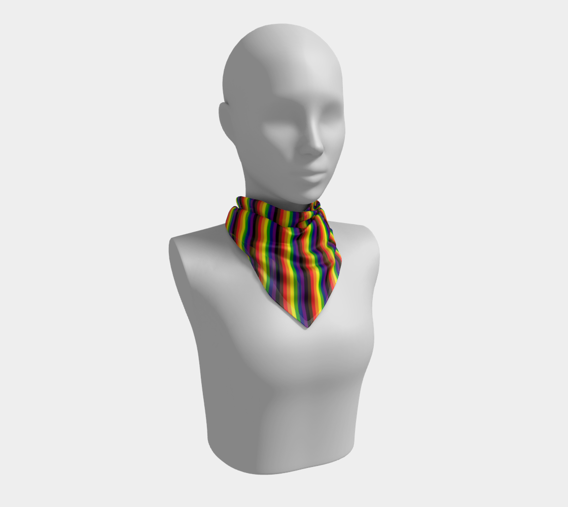 Philly Rainbow Striped Square Scarf