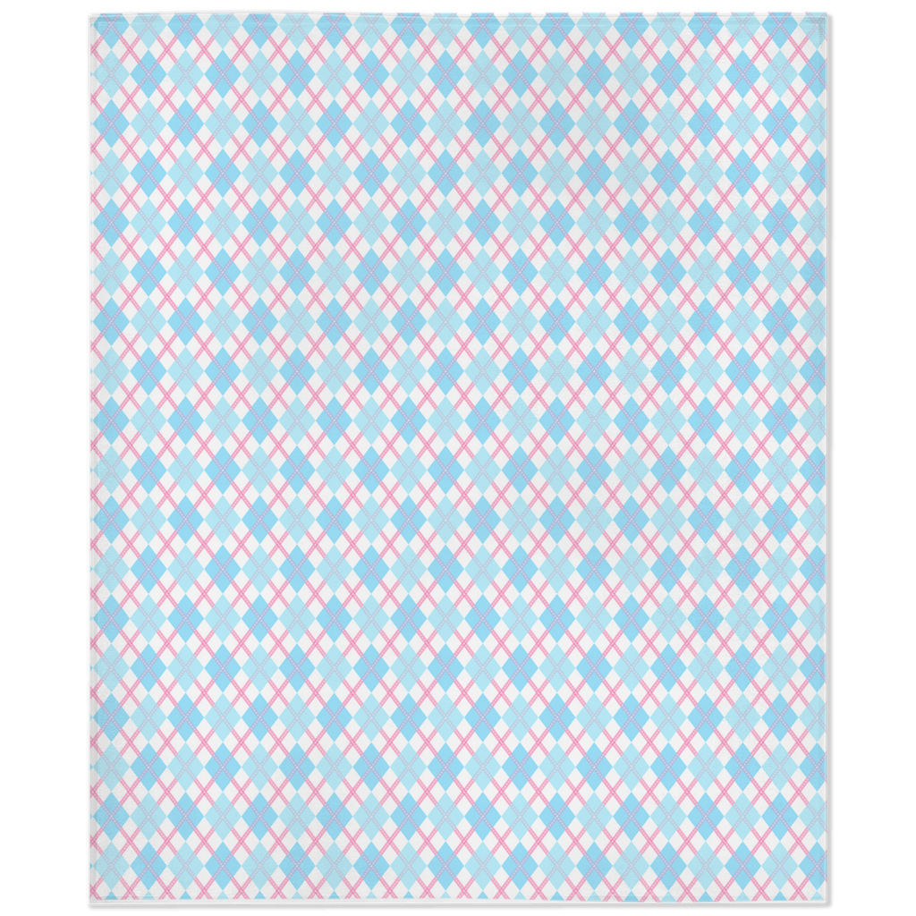 Transmasculine Argyle Plaid Pride Minky Blankets