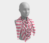 Sapphic Floral Striped Square Scarf