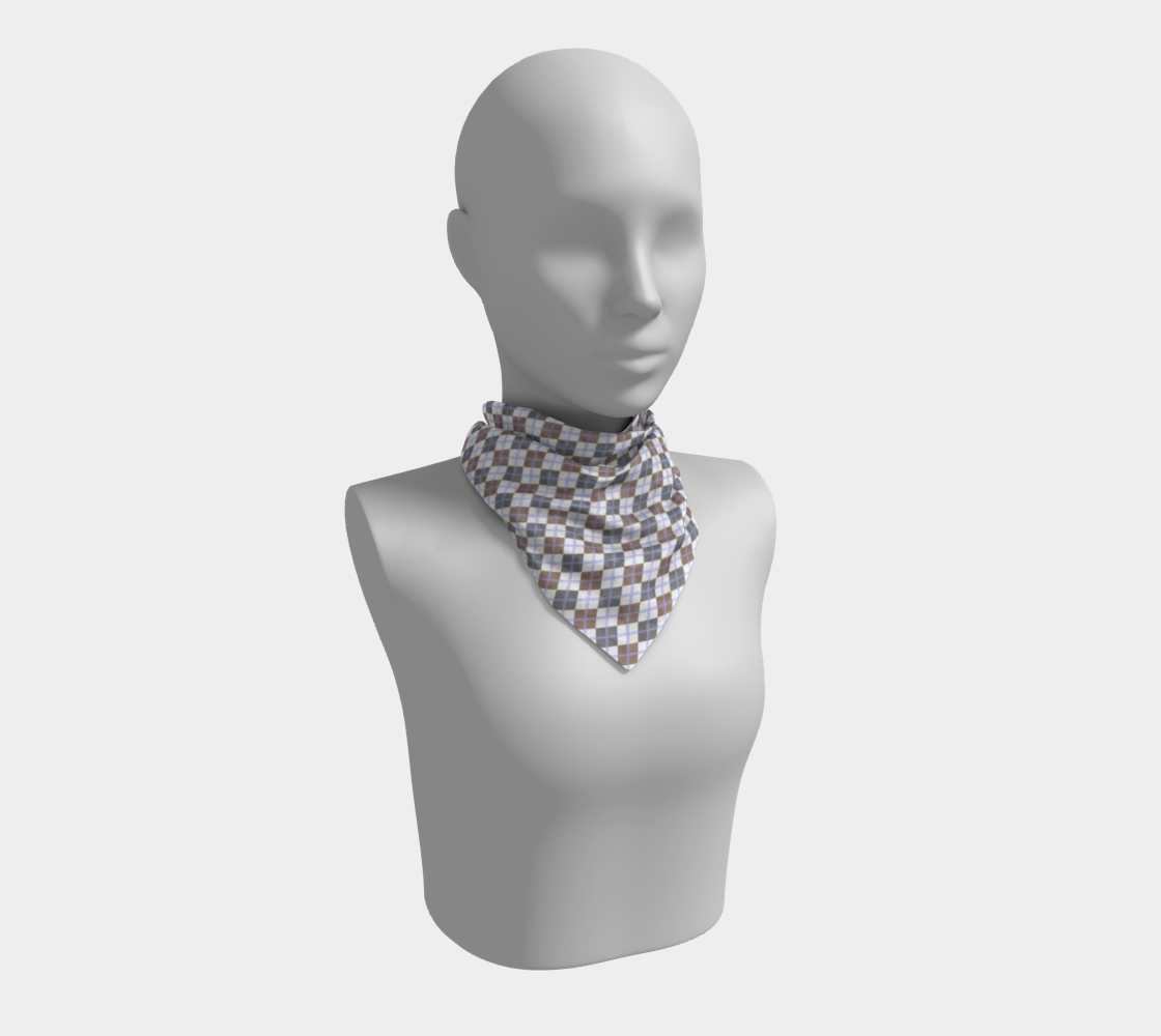 Gender Apathetic Argyle Square Scarf