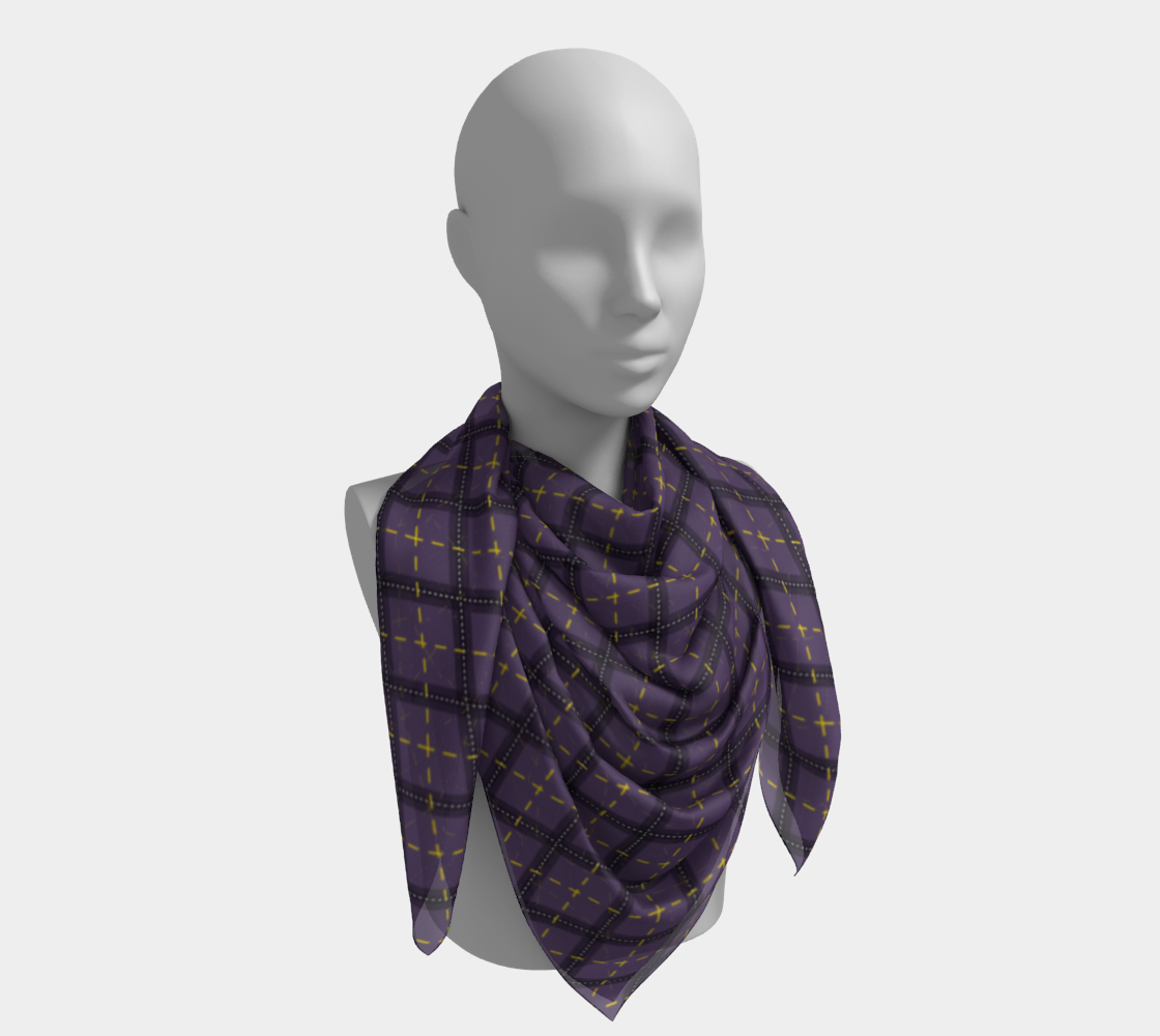 Foulard carré Argyle foncé non binaire