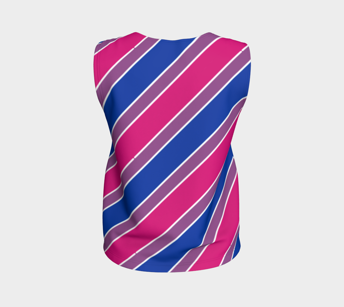 Bisexual Candycane Striped Loose Tank (Long)
