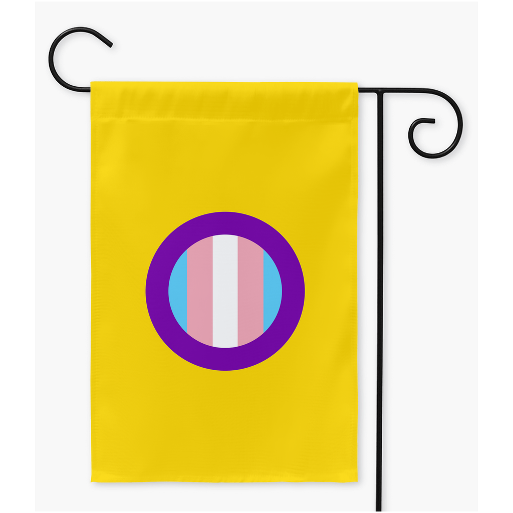 Trans-Intersex Pride Flags | Single Or Double-Sided | 2 Sizes | Gender Identity and Expression
