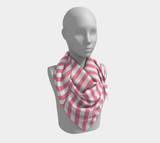 Sapphic Floral Striped Square Scarf