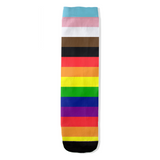 Inclusive Rainbow Pride Horizontal Striped All-Over Print Socks