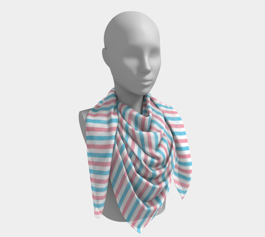 Transgender Barber Striped Square Scarf