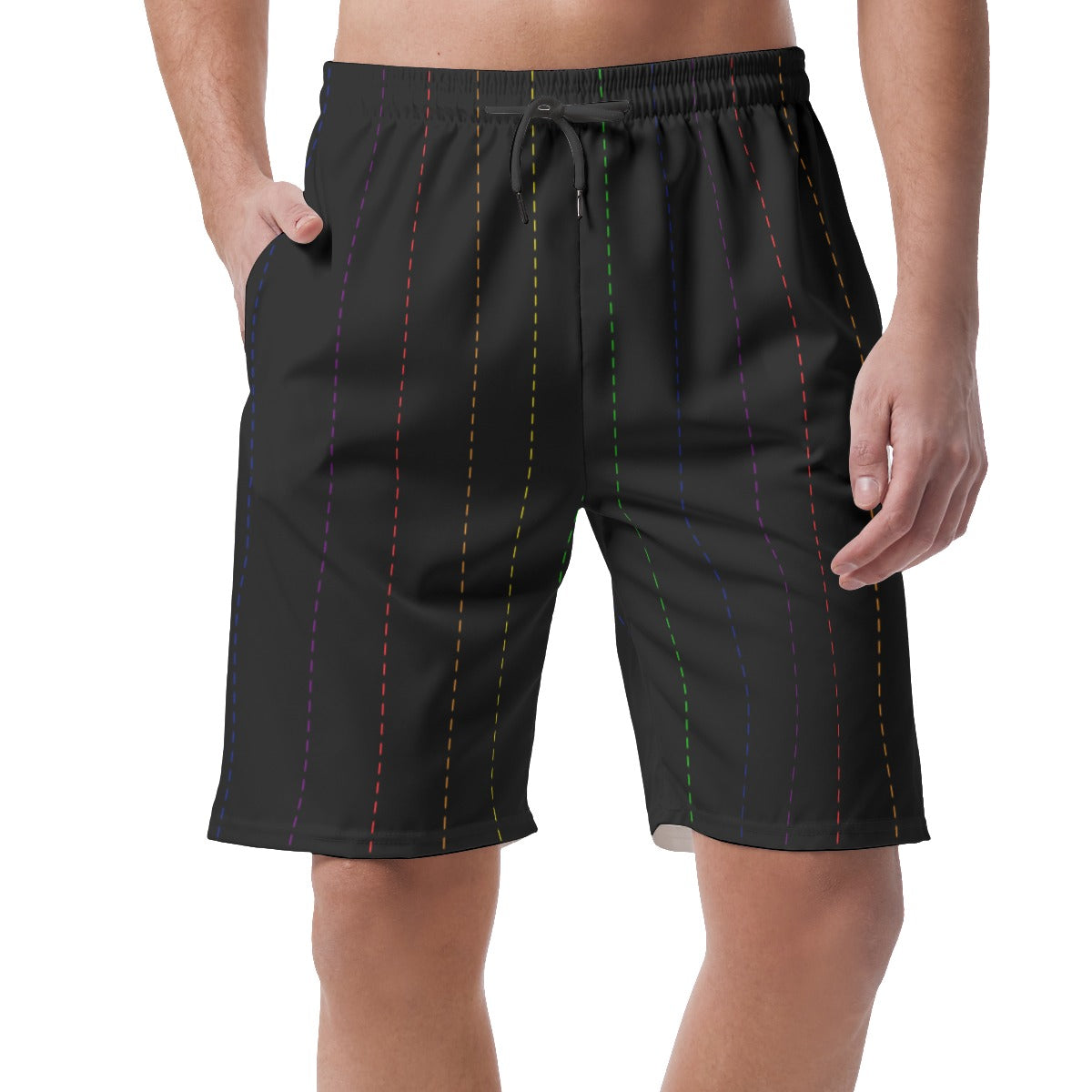Pantalones cortos informales de corte relajado y rayas diplomáticas Pride | Estiramiento en 4 direcciones | Elige tu combinación de colores
