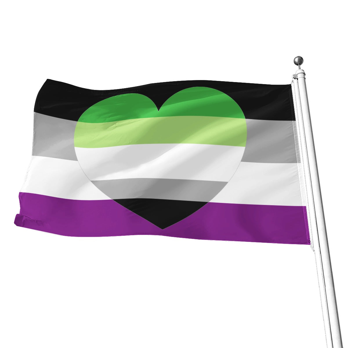 Aroace - V3 All-Over Print Flag | 5 Sizes