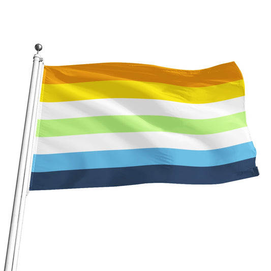 Aroace Agender - V1 All-Over Print Flag | 5 Sizes