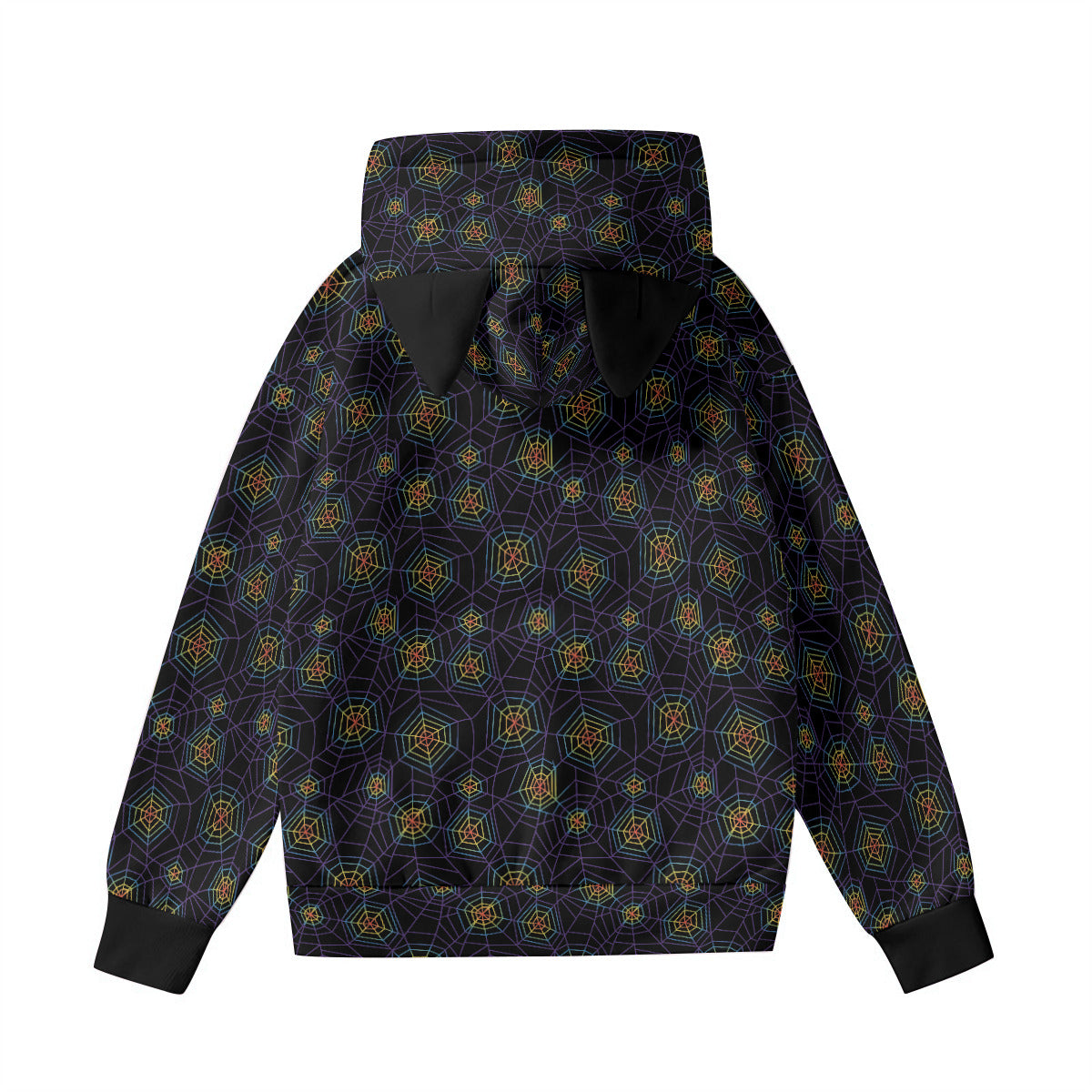 Sudadera con capucha de telaraña orgánica con orejas | Elige tu combinación de colores Pride