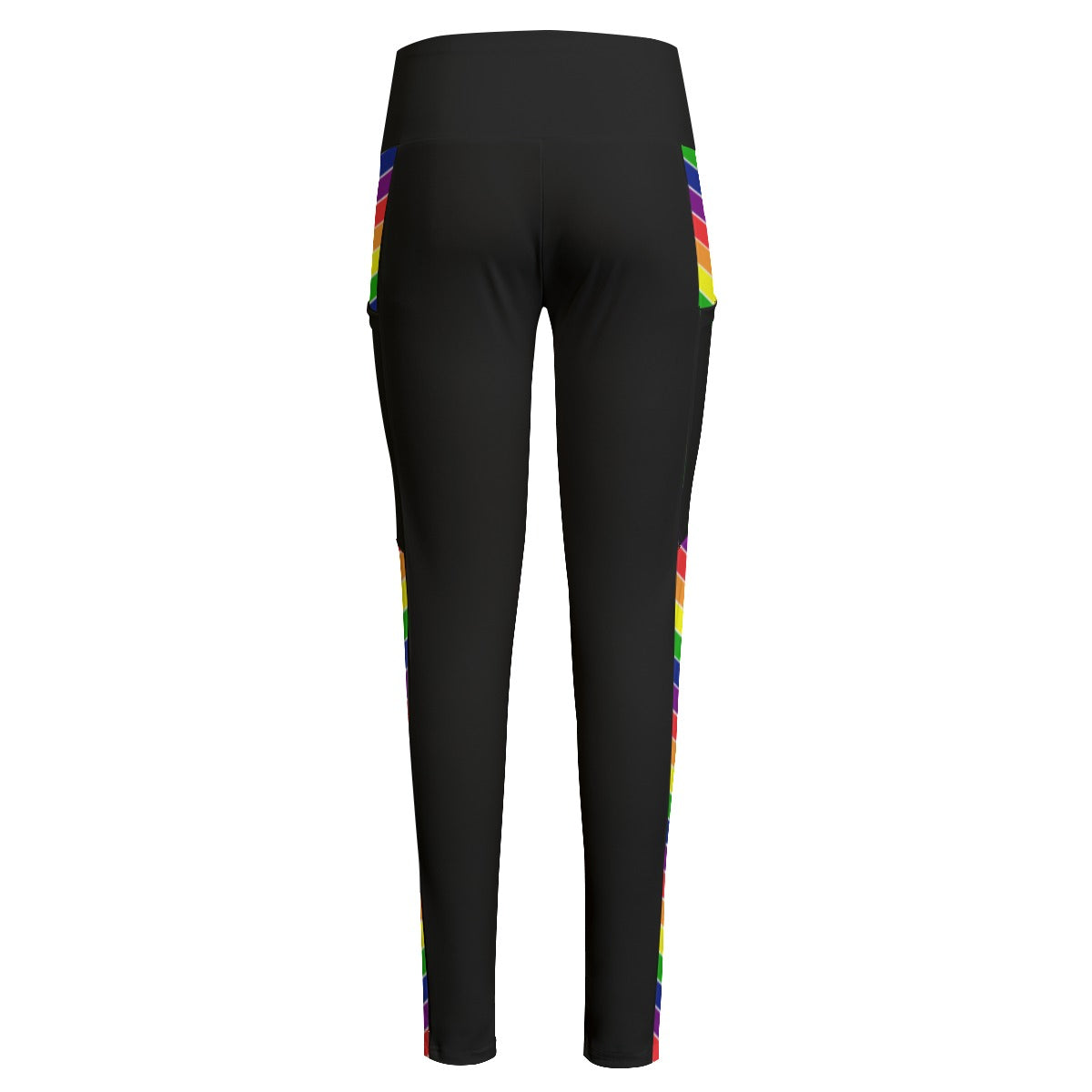 Leggings taille haute avec accent rayé Pride et poches latérales | Choisissez votre coloris