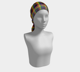 Rainbow and Black Plaid Long Scarf