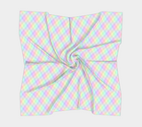 Pastel Rainbow Argyle Square Scarf