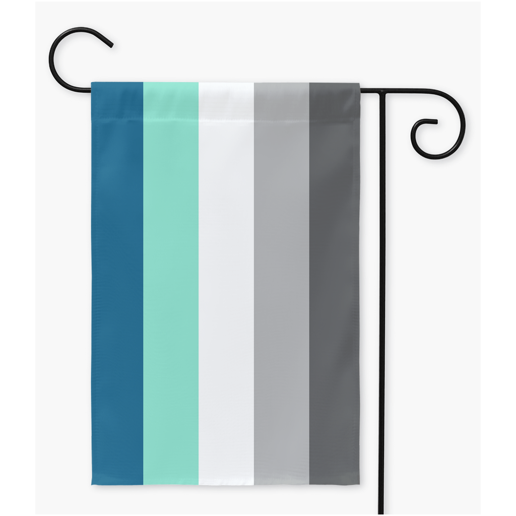 Frayromantic Pride Yard and Garden Flags | Single Or Double-Sided | 2 Sizes | Aromantic and Asexual Spectrum