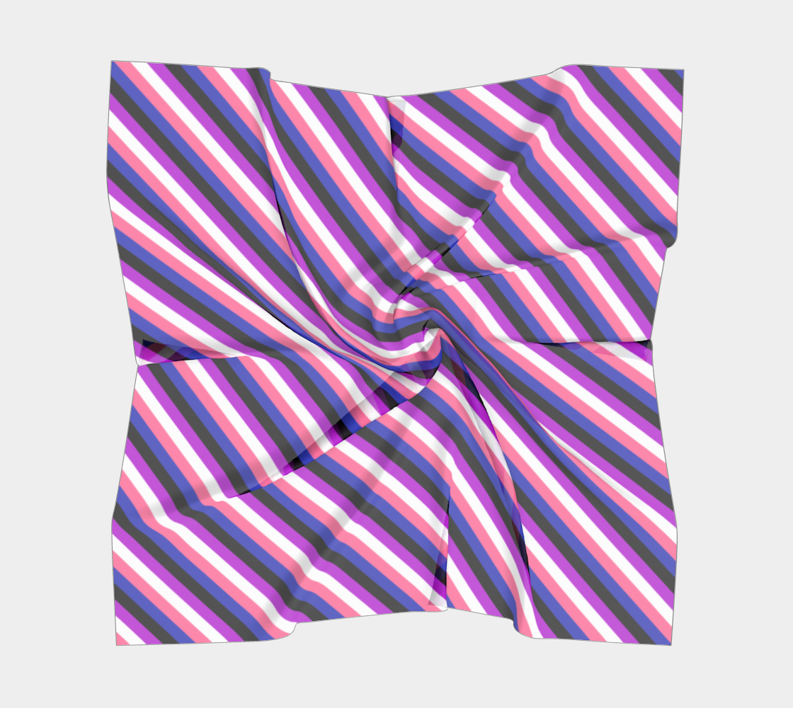 Genderfluid Striped Square Scarf