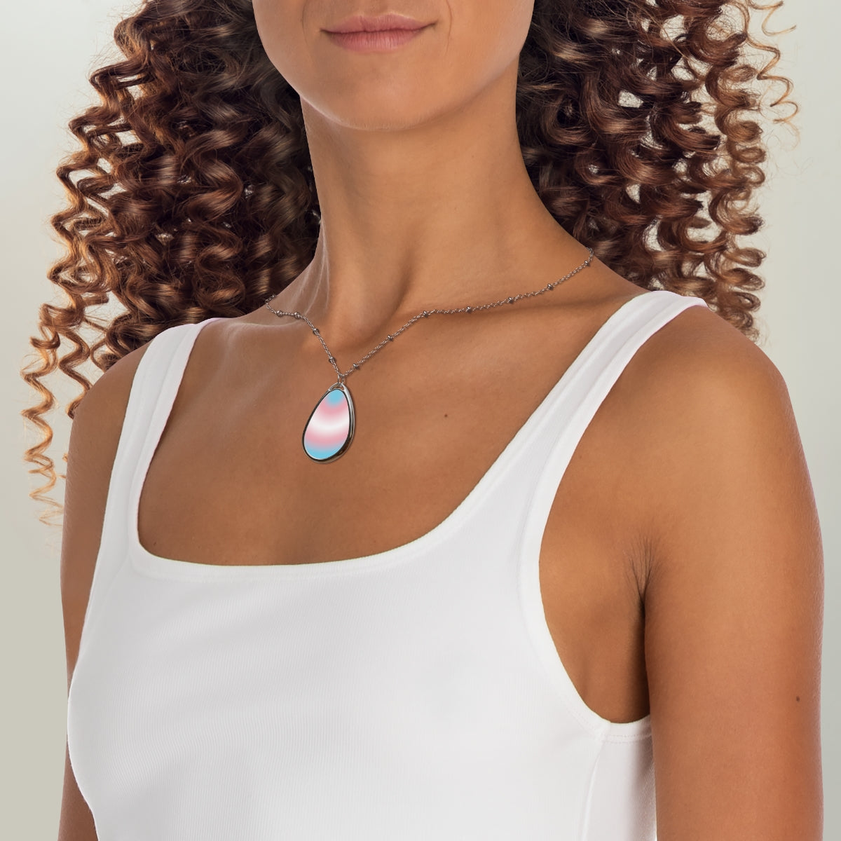 Collar ovalado degradado de género | Elige tu combinación de colores de bandera del orgullo de género