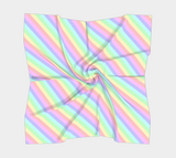 Pastel Rainbow Striped Square Scarf
