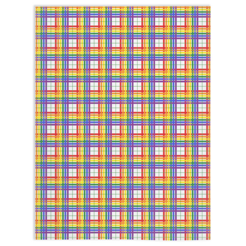 Rainbow and White Plaid Pride Minky Blankets