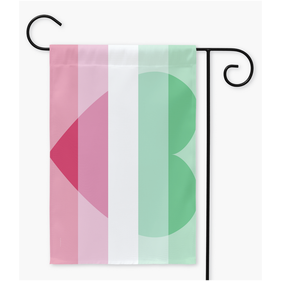 Abromantic Pride Yard and Garden Flags | Single Or Double-Sided | 2 Sizes | Aromantic and Asexual Spectrum Yard Flag ninjaferretart