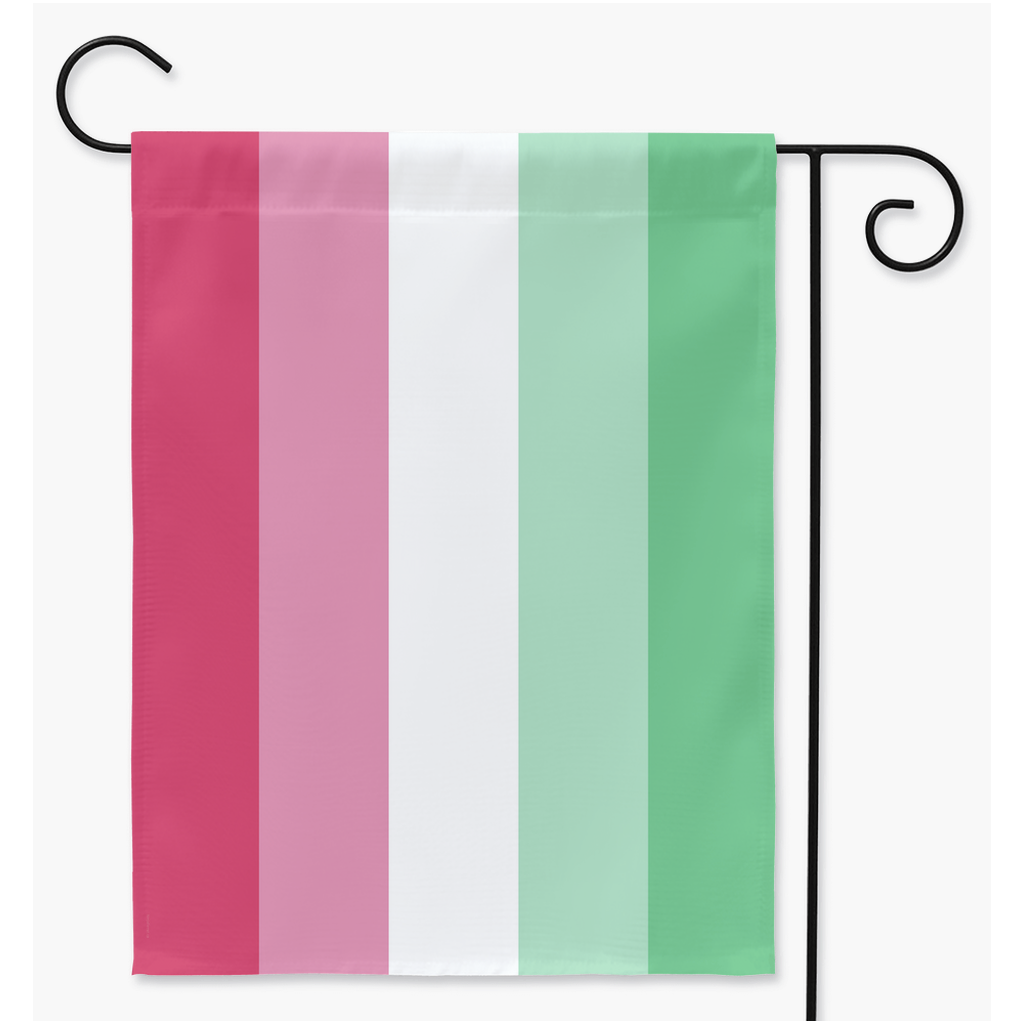 Abrosexual Pride Yard and Garden Flags | Single Or Double-Sided | 2 Sizes | Aromantic and Asexual Spectrum Yard Flag ninjaferretart