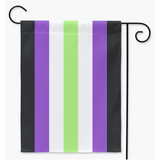 Agender Nonbinary Pride Yard and Garden Flags | Single Or Double-Sided | 2 Sizes | Gender Identity and Expression Yard Flag ninjaferretart