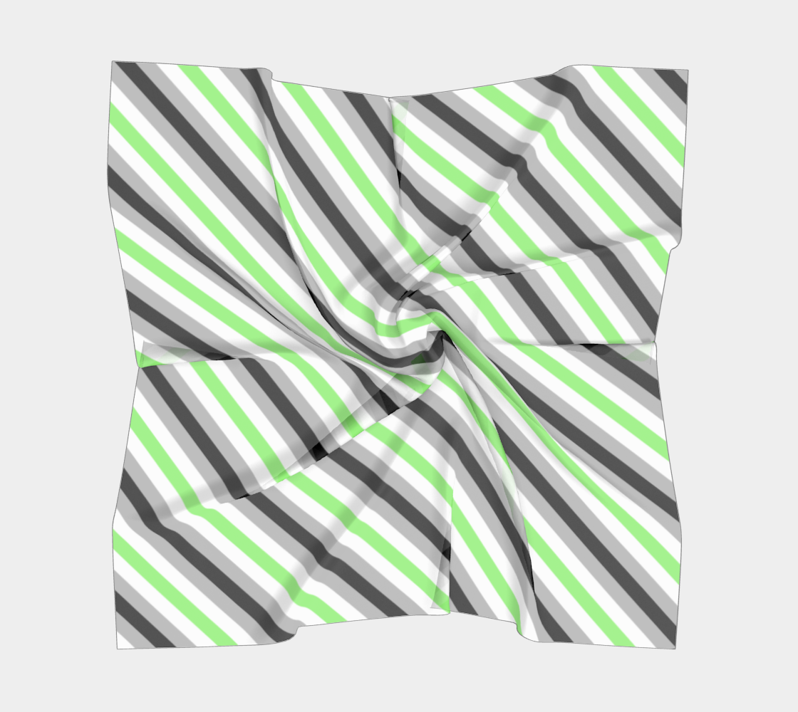 Agender Striped Square Scarf Square Scarf ninjaferretart