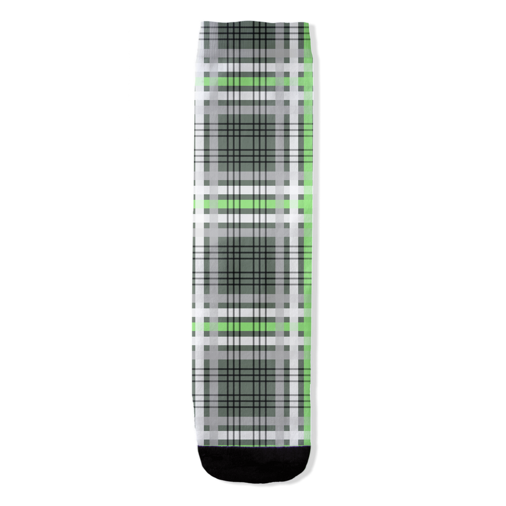 Agender Tartan Plaid - V2 All-Over Print Socks | Apparel | Gender Identity and Expression Apparel ninjaferretart