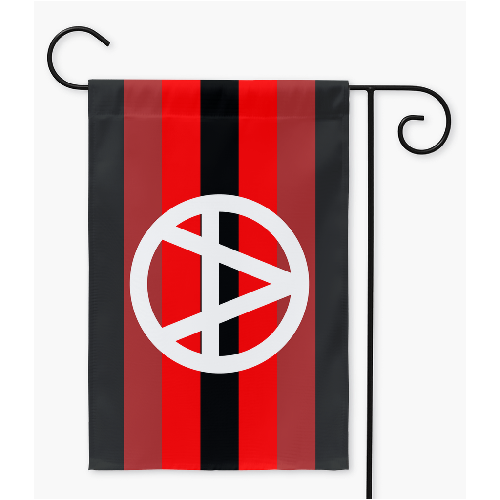Anarchogender Pride Flags - V1 | Single Or Double-Sided | 2 Sizes | Gender Identity and Expression Yard Flag ninjaferretart