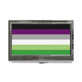 Aroace Pride Flag Business Card Holder/Slim Wallet | Accessories | Choose Your Flag | Aro Ace Spectrum Accessories ninjaferretart