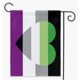 Aroace Pride Flags - V3 | Single Or Double-Sided | 2 Sizes Yard Flag ninjaferretart