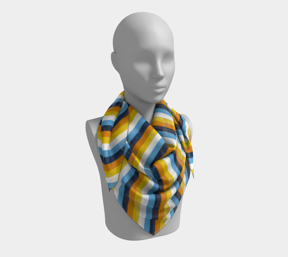 Aroace - V1 Striped Square Scarf Square Scarf ninjaferretart