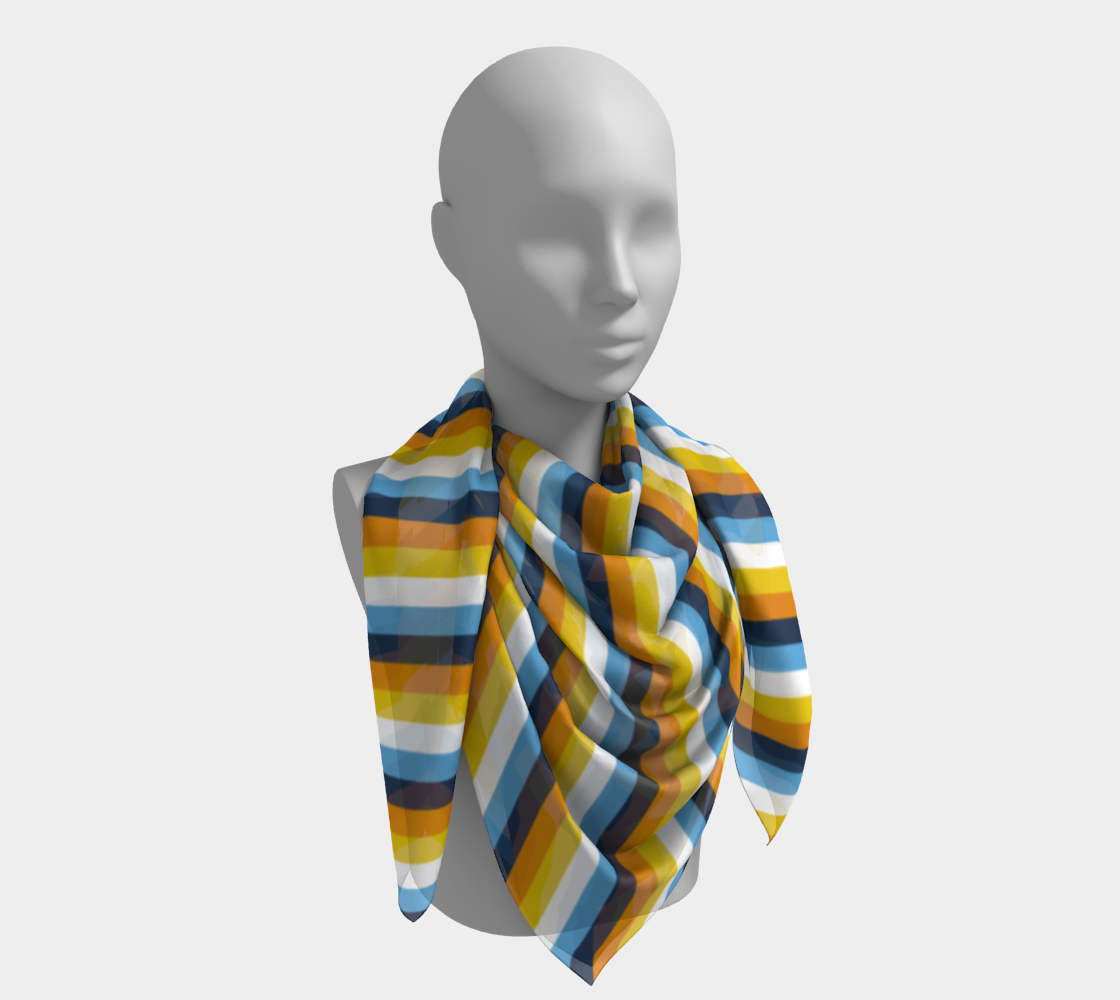 Aroace - V1 Striped Square Scarf Square Scarf ninjaferretart