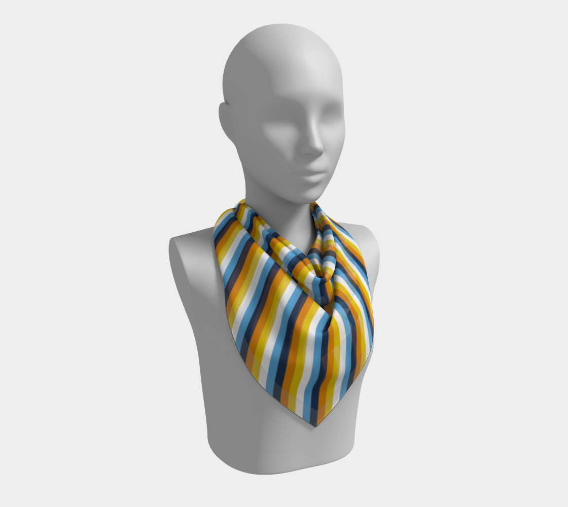 Aroace - V1 Striped Square Scarf Square Scarf ninjaferretart