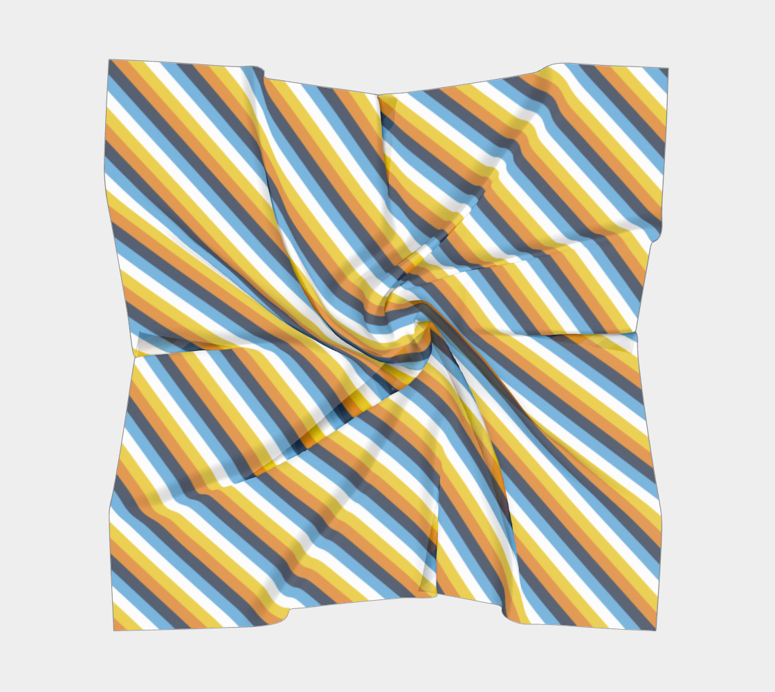 Aroace - V1 Striped Square Scarf Square Scarf ninjaferretart
