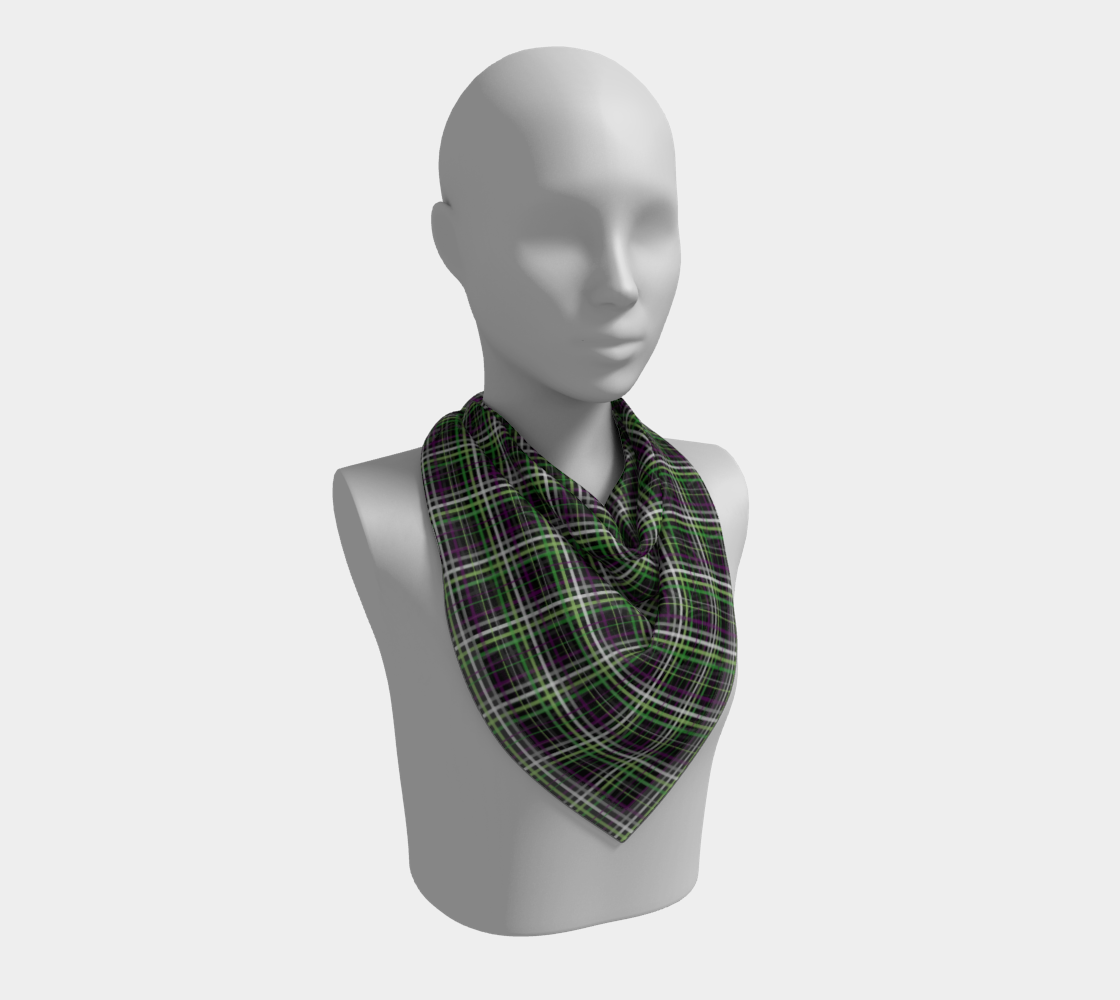 Aroace - V6 Plaid Square Scarf Square Scarf ninjaferretart
