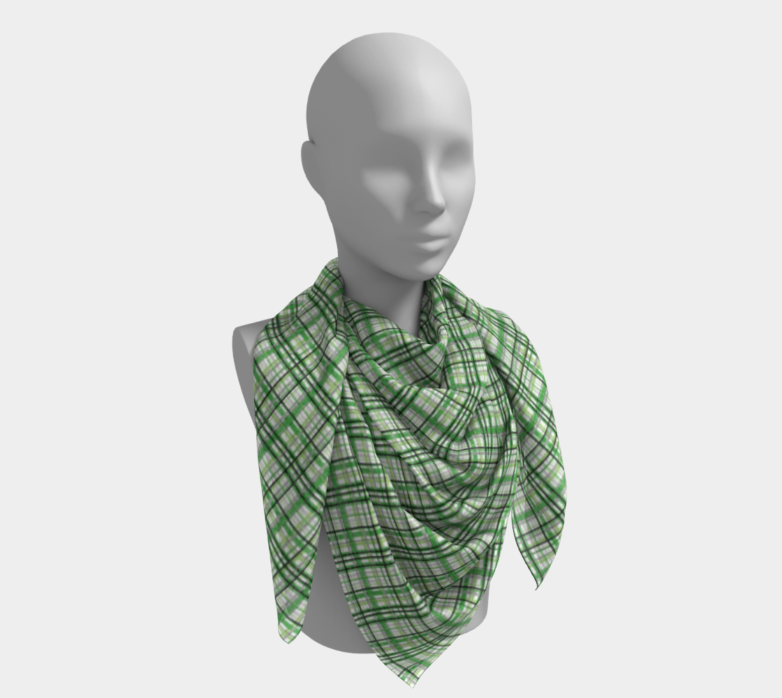 Aromantic Madras Plaid Square Scarf Square Scarf ninjaferretart