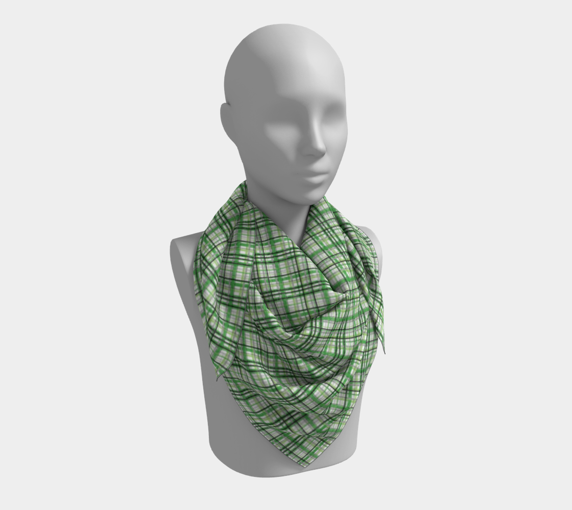 Aromantic Madras Plaid Square Scarf Square Scarf ninjaferretart